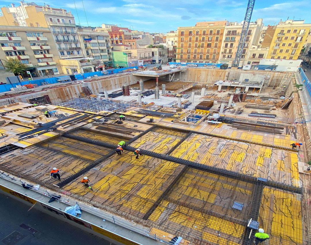 Construcció de les plantes subterrànies del nou Mercat